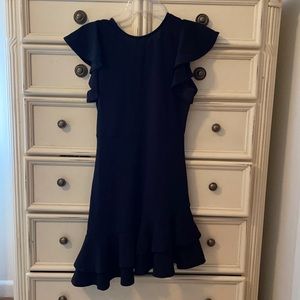 BLACK ASYMMETRICAL DRESS ~